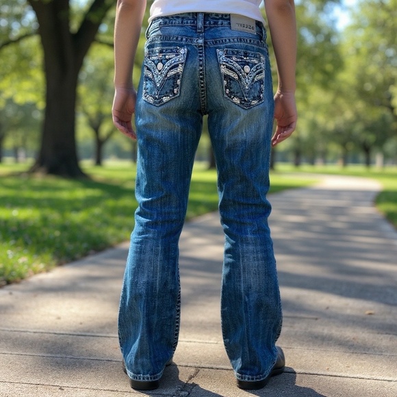 Vigoss Girls Blingy jeans - SZ 12 NeW - Picture 2 of 16